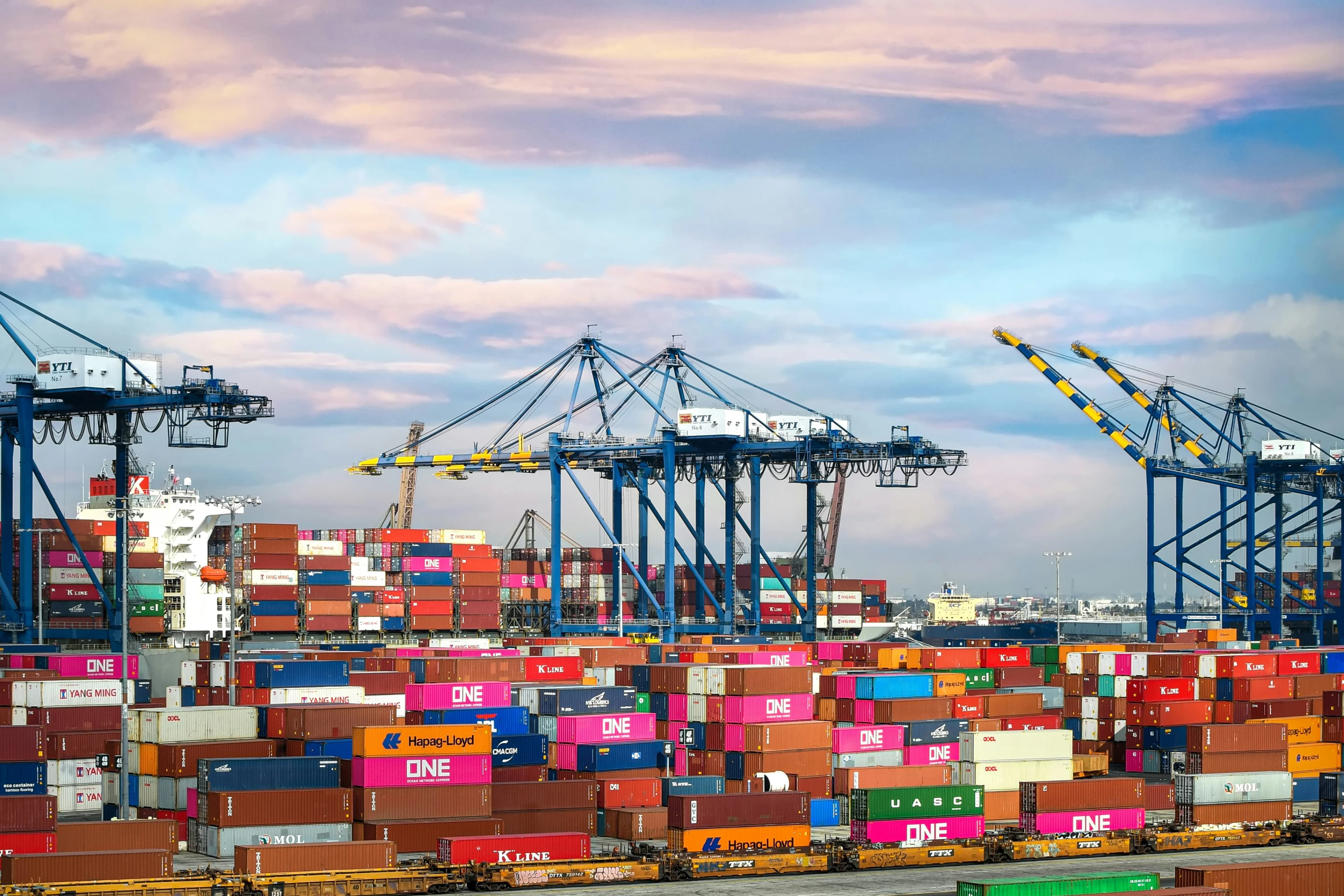Cargo containers with logistics handling